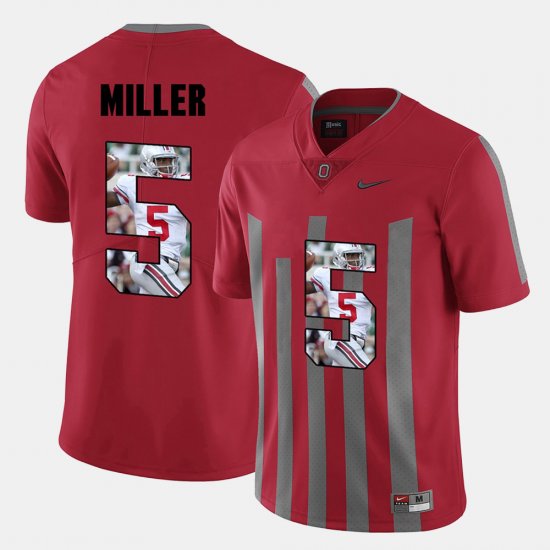 #5 Braxton Miller Pictorial Fashion OSU Buckeyes Men Red Jersey 645173-133