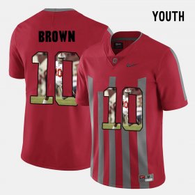 #10 CaCorey Brown Pictorial Fashion Ohio State Youth Red Jersey 853637-209
