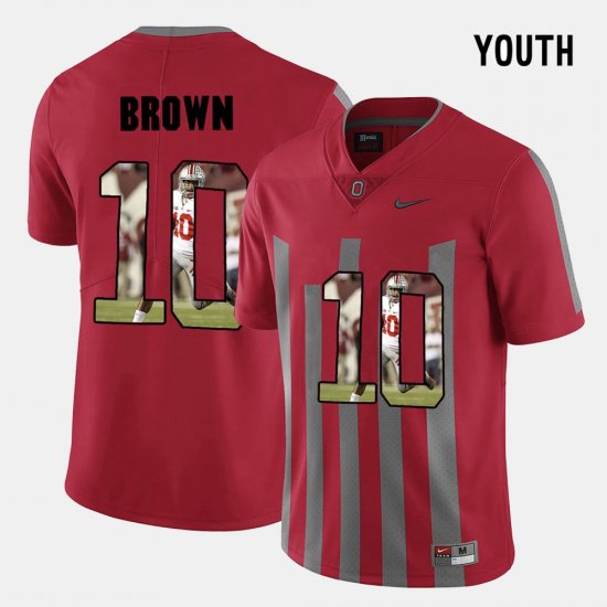 #10 CaCorey Brown Pictorial Fashion Ohio State Youth Red Jersey 853637-209