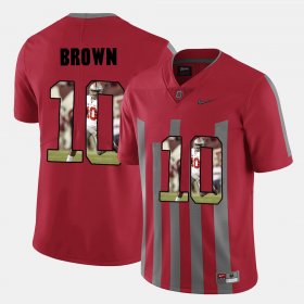 #10 CaCorey Brown Pictorial Fashion OSU Buckeyes Mens Red Jersey 686400-357