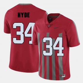 #34 CameCarlos Hyde College Football Ohio State Mens Red Jersey 435592-677
