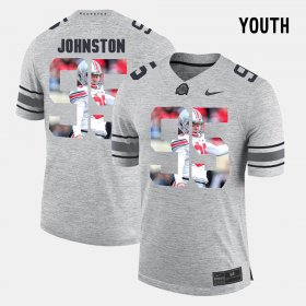 #95 Cameron Johnston Pictorital Gridiron Fashion OSU Pictorial Gridiron Fashion Youth Gray Jersey 209014-540