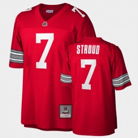 #7 C.J. Stroud Throwback Ohio State Buckeyes Game Men's Scarlet Black Jersey 900680-548