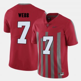 #7 Damon Webb College Football Ohio State Men's Red Jersey 659493-333