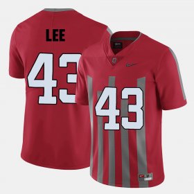 #43 Darron Lee College Football Ohio State Men Red Jersey 843923-561