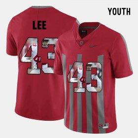 #43 Darron Lee Pictorial Fashion Ohio State Buckeyes Youth Red Jersey 750297-566