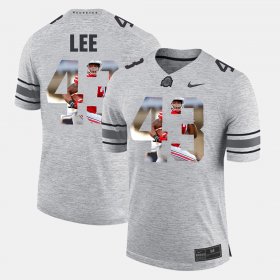 #43 Darron Lee Pictorital Gridiron Fashion Ohio State Pictorial Gridiron Fashion Men Gray Jersey 397650-520