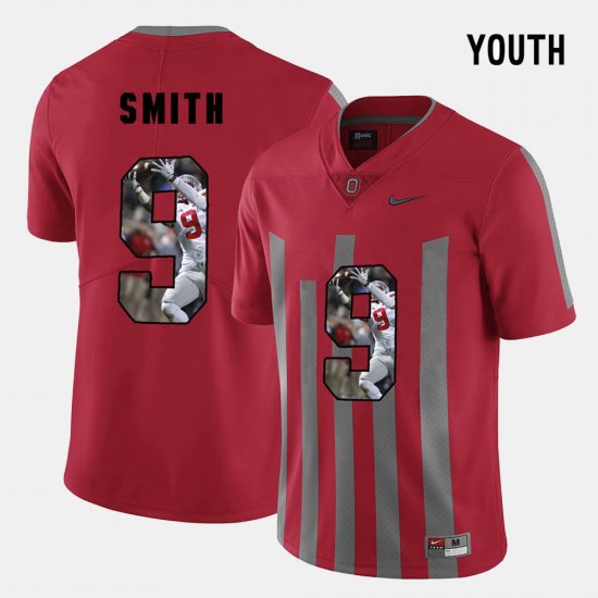 #9 Devin Smith Pictorial Fashion Ohio State Youth Red Jersey 287765-985