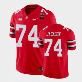 #74 Donovan Jackson 100th Anniversary OSU 100th Year Stadium Anniversary Mens Red Jersey 193290-328