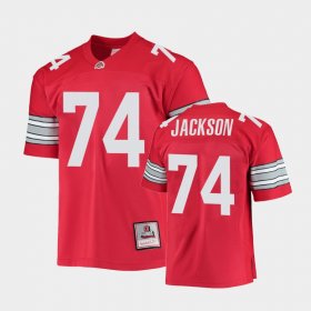 #74 Donovan Jackson College Football OSU 1995 Authentic Throwback Legacy Mens Scarlet Jersey 929681-456