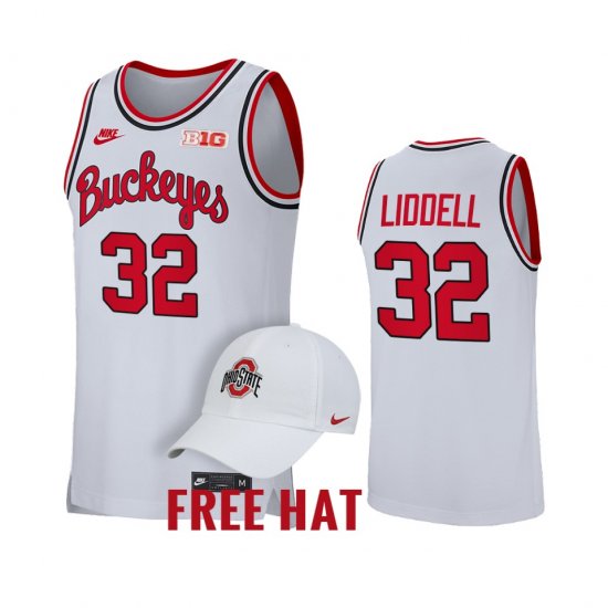 #32 E.J. Liddell College Basketball Ohio State Retro Men Liddell Jersey 708097-854