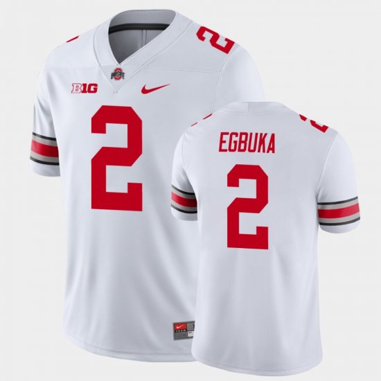 #2 Emeka Egbuka Game Ohio State Mens White Jersey 630293-817