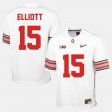 #15 Ezekiel Elliott College Football Ohio State Men White Jersey 176813-675