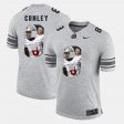 #8 Gareon Conley Pictorital Gridiron Fashion Ohio State Buckeyes Pictorial Gridiron Fashion Men's Gray Jersey 215998-200