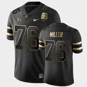 #76 Harry Miller 100th Anniversary Ohio State 100th Year Stadium Anniversary Golden Mens Black Jersey 999517-164