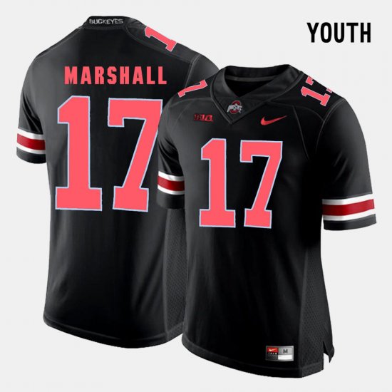 #17 Jalin Marshall College Football OSU Buckeyes Youth Black Jersey 825730-234