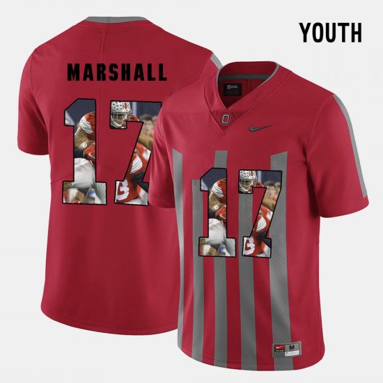 #17 Jalin Marshall Pictorial Fashion OSU Buckeyes Youth Red Jersey 761612-861