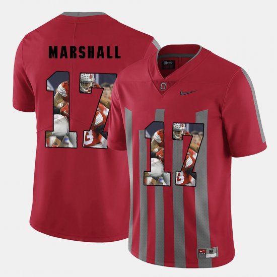 #17 Jalin Marshall Pictorial Fashion Ohio State Men Red Jersey 226497-853