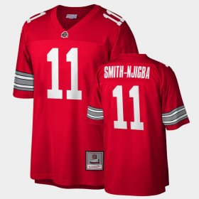 #11 Jaxon Smith-Njigba Throwback OSU Buckeyes Game Men's Scarlet Black Jersey 849182-368
