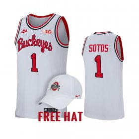 #1 Jimmy Sotos College Basketball OSU Buckeyes Retro Men Sotos Jersey 670911-118