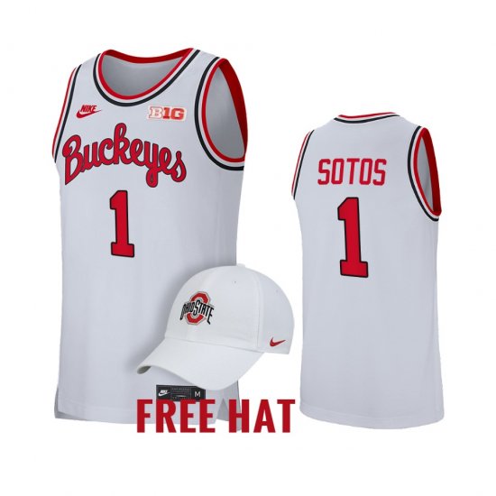 #1 Jimmy Sotos College Basketball OSU Buckeyes Retro Men Sotos Jersey 670911-118