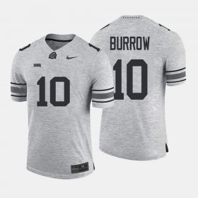 #10 Joe Burrow Gridiron Gray Limited Ohio State Men Gray Jersey 492018-605