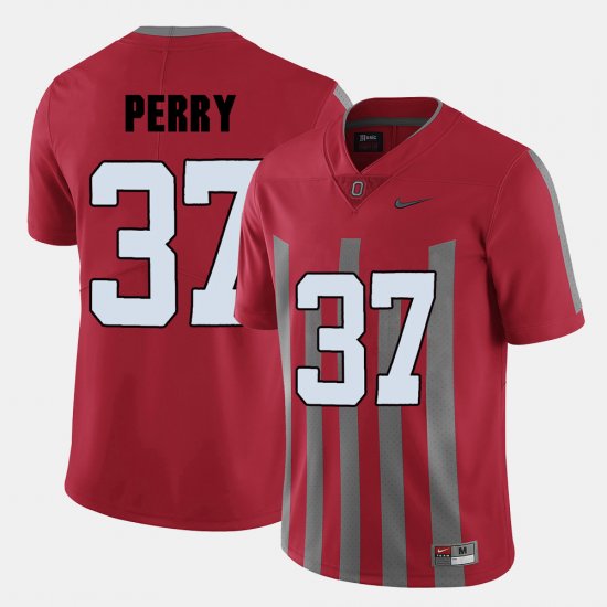 #37 Joshua Perry College Football Ohio State Buckeyes Mens Red Jersey 901040-304