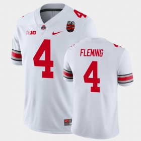 #4 Julian Fleming 100th Anniversary Ohio State Buckeyes 100th Year Stadium Anniversary Men White Jersey 558646-575