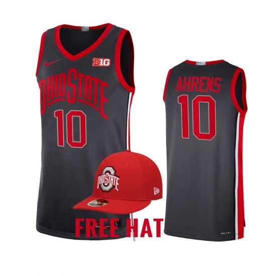 #10 Justin Ahrens College Basketball OSU Limited Mens Gray Jersey 823241-885
