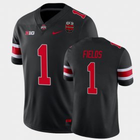 #1 Justin Fields 100th Anniversary Ohio State Buckeyes 100th Year Stadium Anniversary Men's Black Jersey 515677-144