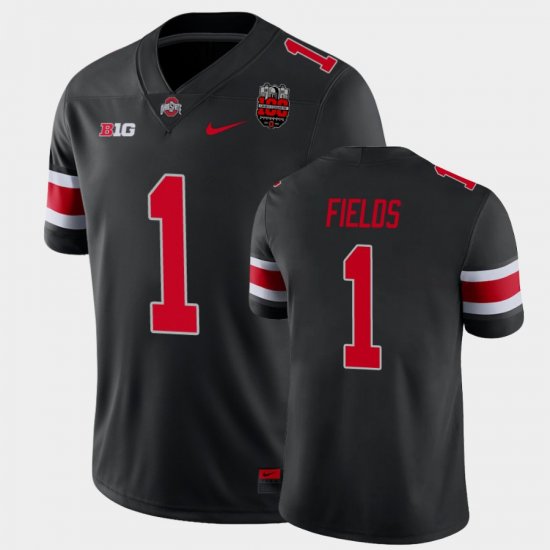 #1 Justin Fields 100th Anniversary Ohio State Buckeyes 100th Year Stadium Anniversary Men\'s Black Jersey 515677-144