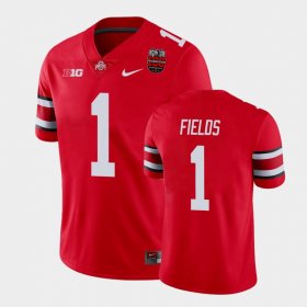 #1 Justin Fields 100th Anniversary OSU Buckeyes 100th Year Stadium Anniversary Men's Red Jersey 522187-422