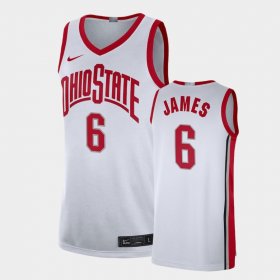 #6 LeBron James Limited Ohio State Men's White Jersey 894151-372