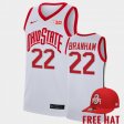 #22 Malaki Branham College Basketball OSU Buckeyes Free Hat Men Branham Jersey 551569-728