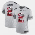 #2 Malcolm Jenkins Pictorital Gridiron Fashion Ohio State Buckeyes Pictorial Gridiron Fashion Men Gray Jersey 157458-737