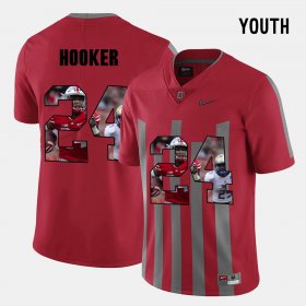 #24 Malik Hooker Pictorial Fashion OSU Buckeyes Youth Red Jersey 986714-124