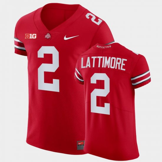 #2 Marshon Lattimore College Football OSU Buckeyes Elite Men All Scarlet Jersey 537405-702