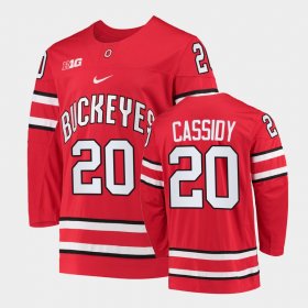 #20 Matt Cassidy College Hockey OSU Mens Red Jersey 498847-804