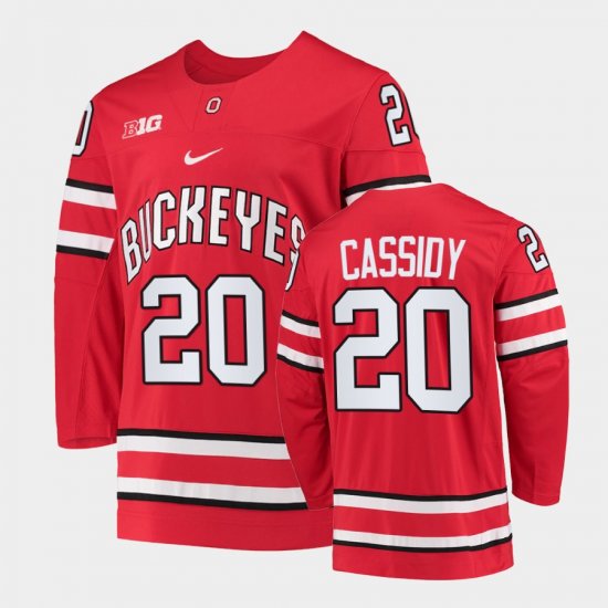 #20 Matt Cassidy College Hockey OSU Mens Red Jersey 498847-804