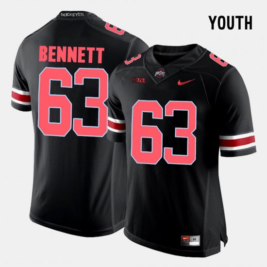 #63 Michael Bennett College Football Ohio State Youth Black Jersey 994164-384