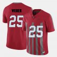 #25 Mike Weber College Football OSU Mens Red Jersey 924520-702
