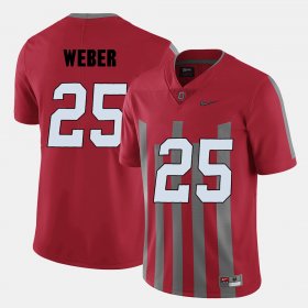 #25 Mike Weber College Football OSU Mens Red Jersey 924520-702