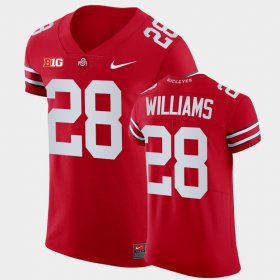#28 Miyan Williams College Football Ohio State Elite Mens All Scarlet Jersey 832187-450