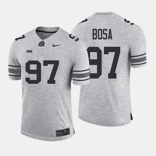 #97 Nick Bosa Gridiron Gray Limited Ohio State Men\'s Gray Jersey 942523-498