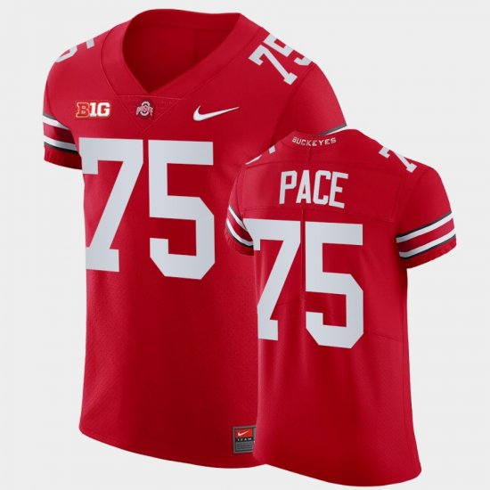 #75 Orlando Pace College Football OSU Elite Men All Scarlet Jersey 422083-131
