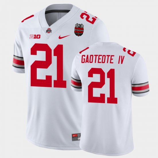 #21 Palaie Gaoteote IV 100th Anniversary Ohio State 100th Year Stadium Anniversary Men White Jersey 417797-792