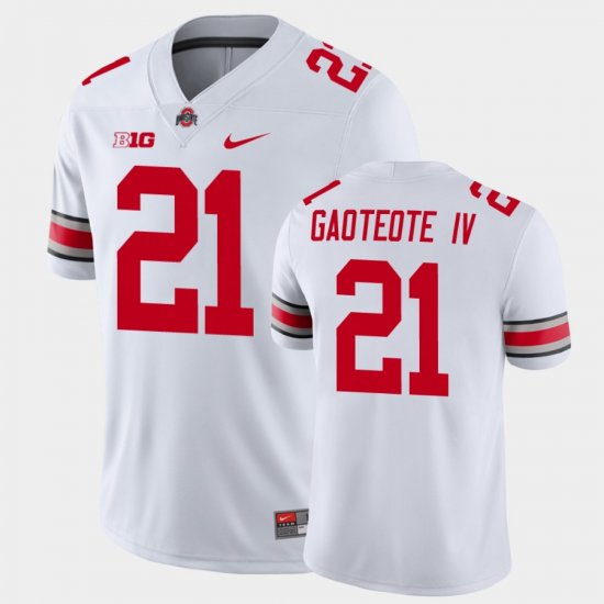 #21 Palaie Gaoteote IV Game Ohio State Buckeyes Men\'s White Jersey 778058-379