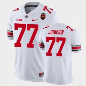 #77 Paris Johnson Jr. 100th Anniversary Ohio State 100th Year Stadium Anniversary Men White Jersey 405768-918