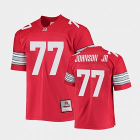 #77 Paris Johnson Jr. College Football Ohio State 1995 Authentic Throwback Legacy Mens Scarlet Jersey 866314-896
