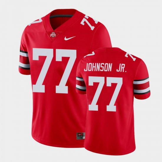 #77 Paris Johnson Jr. Game OSU Buckeyes Men\'s Red Jersey 204783-302